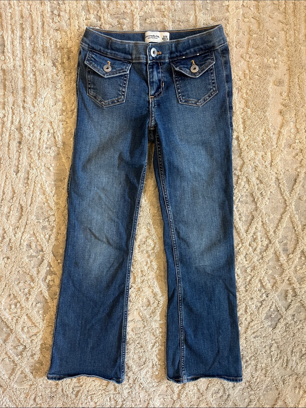 abercrombie kids dark blue denim jeans